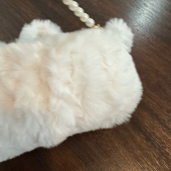 Elegant Pearl Handle Faux Fur Bag - Picture 14 of 14